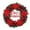 Red, variant on Artificial Christmas Wreath with Flowers and Balls, Pre-Decorated Xmas Wreath for Front Door, Wall, and Holiday Party, Indoor Outdoor Winter Decoration