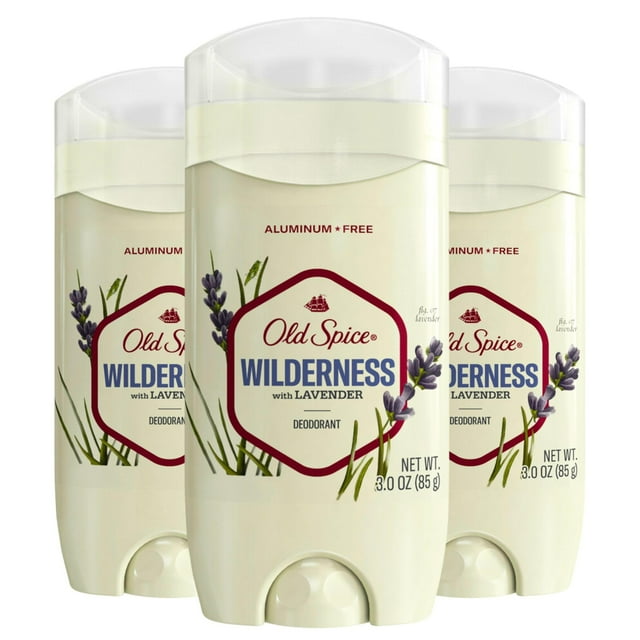 Desodorante Old Spice Wilderness sin aluminio, 90 ml (paquete de 3)