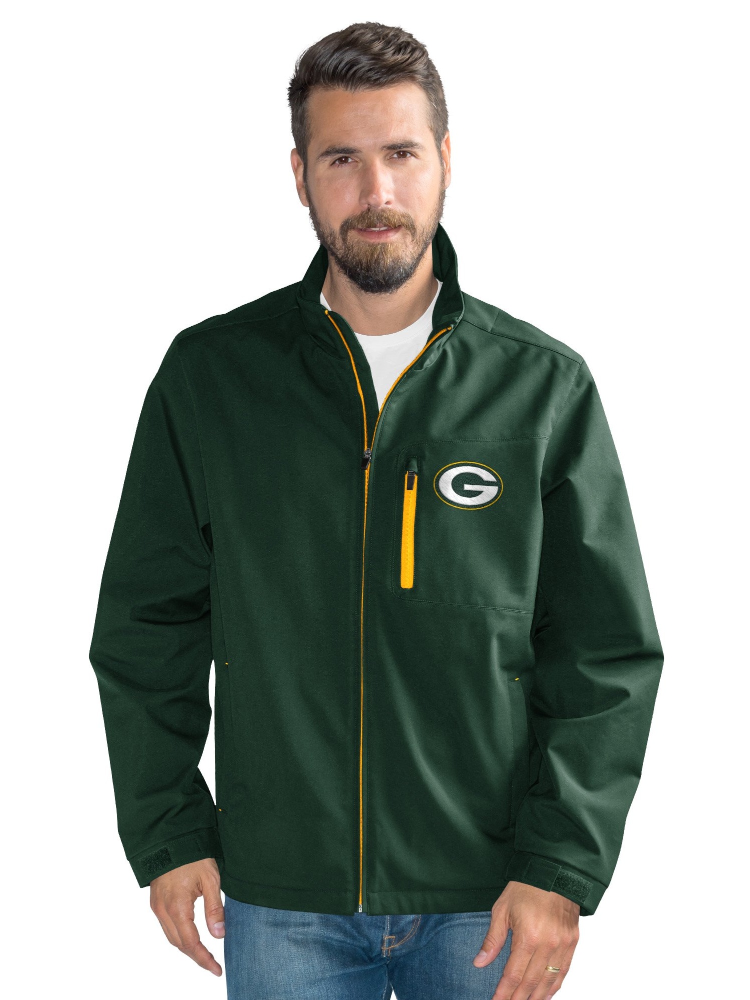 Green Bay Packers Men's Defender Soft Shell Full Zip Jacket by G-III Sports