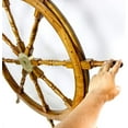 thumbnail image 3 of historicalmuseumstore Ship Wheel Ships Steering Wheel Boat Wheel Pirate Ship Wheel Captains Wheel Nautical Decor Wooden Ship Wheel (36 inch Dia), 3 of 7