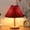 Red, variant on 100Fens Table Lamp for Bedroom Infinitely Dimmable Nightstand Lamp With Umbellate Flaxen Fabric Shade for Living Room Office Dorm Solid Wood Led Bulb Included