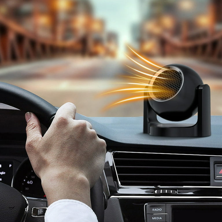 car air conditioner that plugs into cigarette lighter Vggrvlo Car Heater 12V Portable Car Heater that Plugs into Cigarette Lighter  Heat Up 200 Square Feet 2 in 1 Heating & Cooling Fast Heating Defrost  Defogger with Suction Holder for Vehicle,Car -
