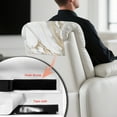 thumbnail image 6 of SCRAWLGOD Marble Print White 1 PCS Sofa Headrest Cover Non Slip Headrest Protector for Recline Chair PU Leather Couch Head Rest Covers for Living Room,Office Chair,17x27in, 6 of 7