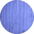 thumbnail image 1 of Ahgly Company Machine Washable Indoor Round Abstract Blue Contemporary Area Rugs, 3' Round, 1 of 4