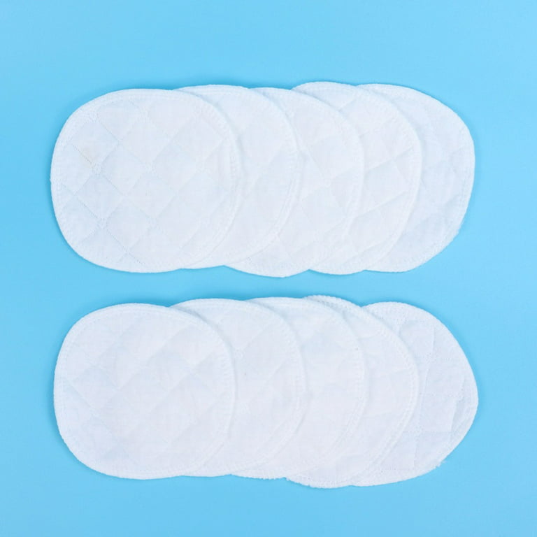 12pcs Bamboo Nursing Breast Pads with Laundry Bag - Contoured Leak-Proof  Breastfeeding Nipple Pad for Maternity, Reusable Nipple Covers for Breast