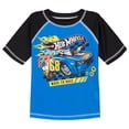 thumbnail image 3 of Hot Wheels Raglan Rash Guard and Swim Trunks UPF 50+ Outfit Set Toddler to Big Kid, 3 of 4