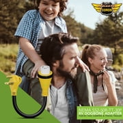 Leisure RV Trailer dogbone power cord plug adapter 30 amp male to 50 amp female locking connector