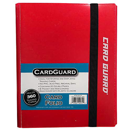 CardGuard Trading Card Pro-Folio White Holds 360 Cards 9-Pocket Side-Loading Pages 