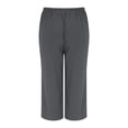 thumbnail image 3 of Capri Pants for Women 2025 Summer Lightweight Elastic Waist Straight Leg Capris with Pockets Womens Cropped Pants, 3 of 6