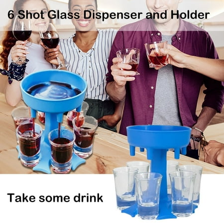 

Home Decor 2PC 6 Shot Glass Dispenser and Holder Dispenser For Filling Liquids Shots Dispense