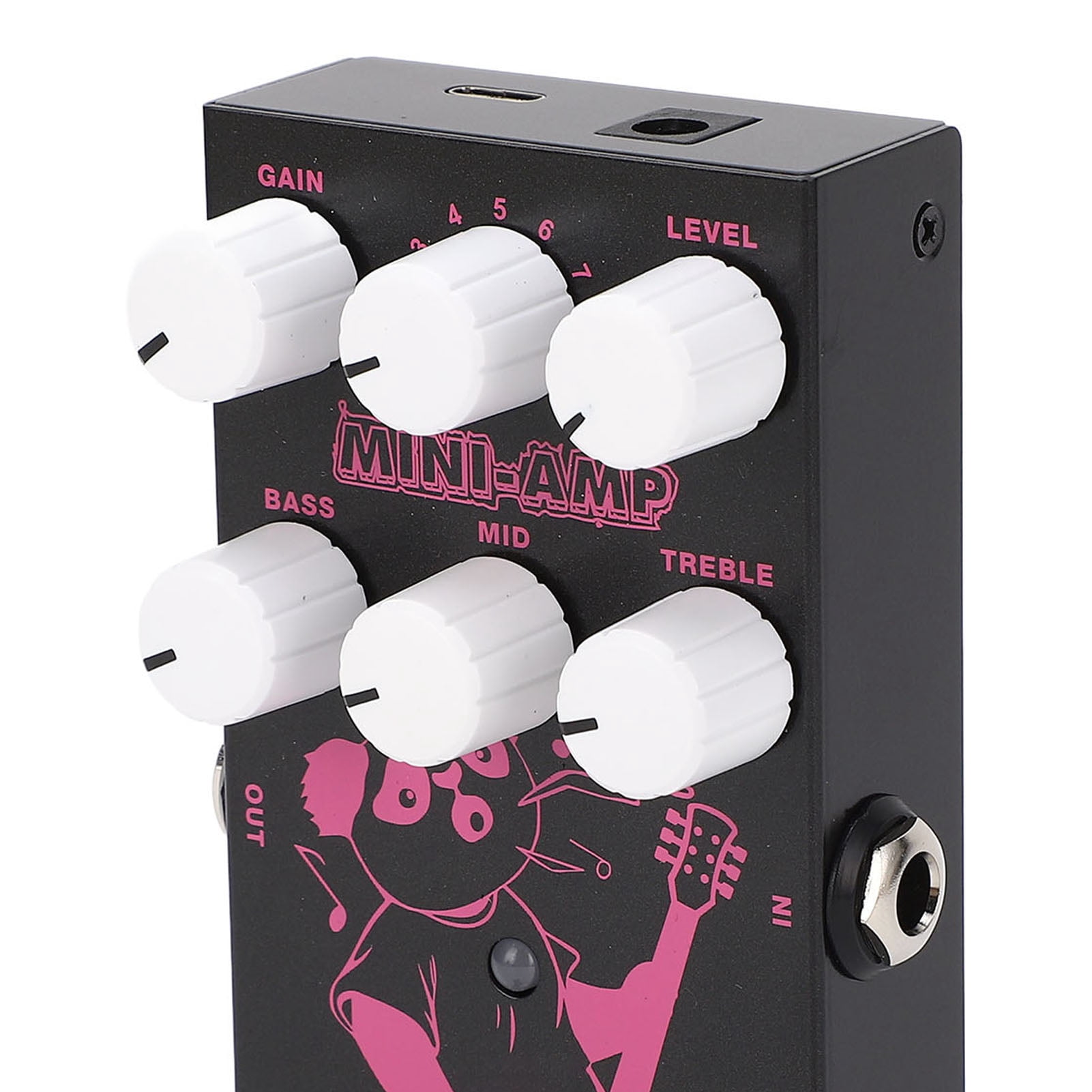 M Buder Electric Guitar Pedal 3 EQ Adjustable 9 Music Effects Multi Effects Guitar Effector for Performance 4.41 x 2.68 x 1.57 inches Metal Body 9V DC USB 5V Powered