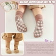 thumbnail image 3 of Toddlers Non Slip Socks with Grips Baby Girls Boys Anti Skid Crew Cotton Gift Socks for Infants Kids, 3 of 7