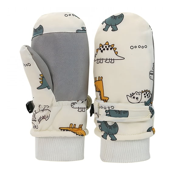 TELOLY Toddler Snow Gloves Winter Outdoor Kids Boys Girls Snow Skating Snowboarding Windproof Warm Ski Gloves for Boys and Girls