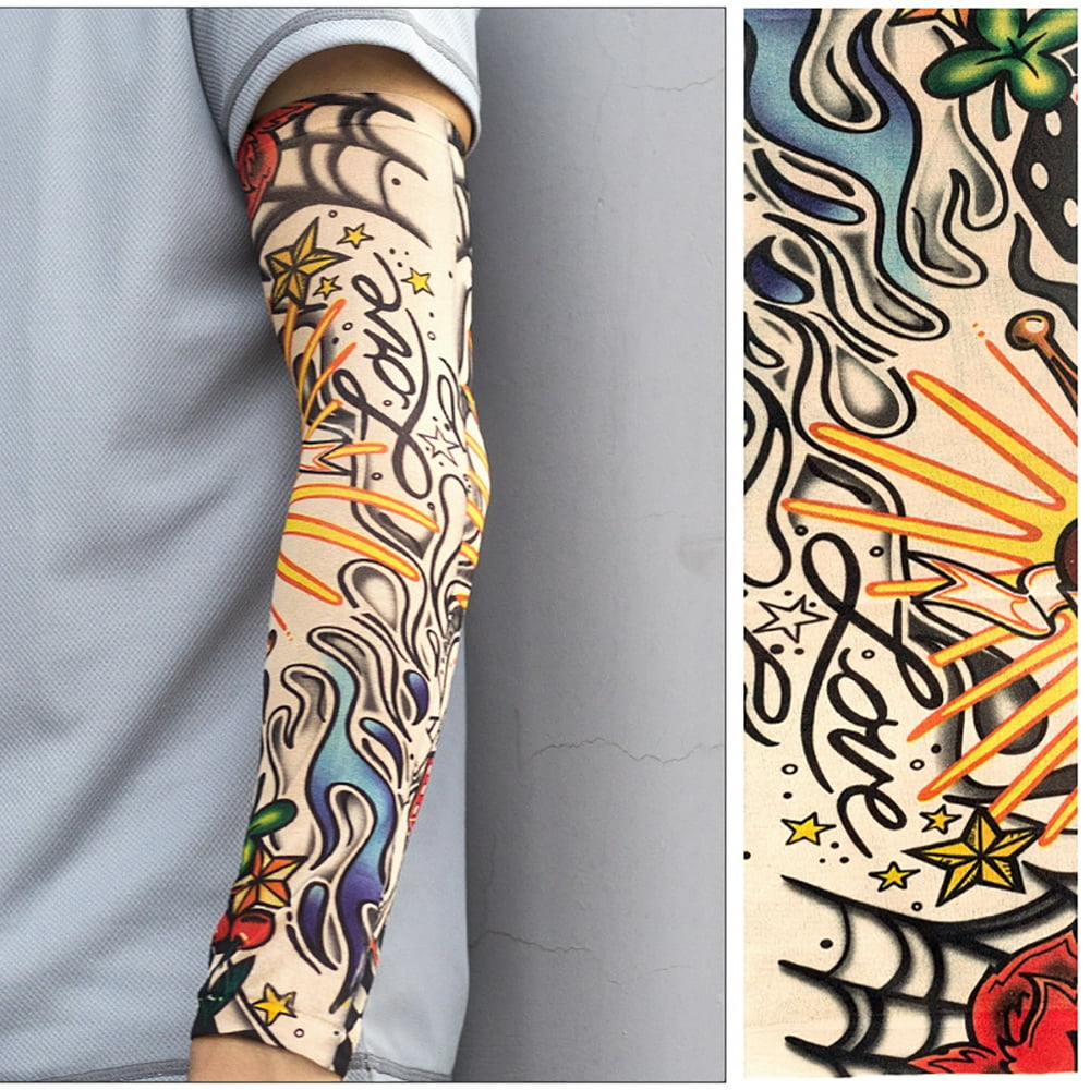 SPRING PARK 1Pc Tattoo Arm Sleeves Fake Temporary Arm Tattoos Sleeve