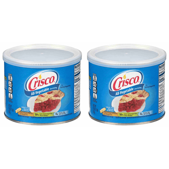 Crisco All-Vegetable Shortening, 16 oz - Pack of 2 - Grocery Staple, Easy Prep, Family Favorite, Pantry Essential, Quick Meal