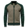 thumbnail image 2 of DPTALR Men's Zipper Sweater Cardigan Stand Up Collar Knitted Long Sleeved, 2 of 4