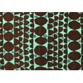 thumbnail image 1 of Ahgly Company Machine Washable Indoor Rectangle Oriental Turquoise Blue Modern Area Rugs, 5' x 8', 1 of 4