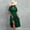 *Mint Green, variant on ClodeEU Women's V Neck Wrap Tie Puff Short Sleeve Tiered Midi Dress,Casual Loose Summer Dress Army Green,Women's Plus L
