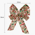 thumbnail image 6 of kiskick Multi-pattern Reusable Christmas Ribbon Bowknot - Wired Thicker Anti-fade DIY Scene Layout, Large Size Xmas Tree Wreath Bow Pendant for Party, 6 of 8