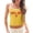 Yellow, variant on Unir Women's England Graphic Tank Top Contrast Binding Spaghetti Strap Cropped Casual Summer Cami, 1 Piece, S-L