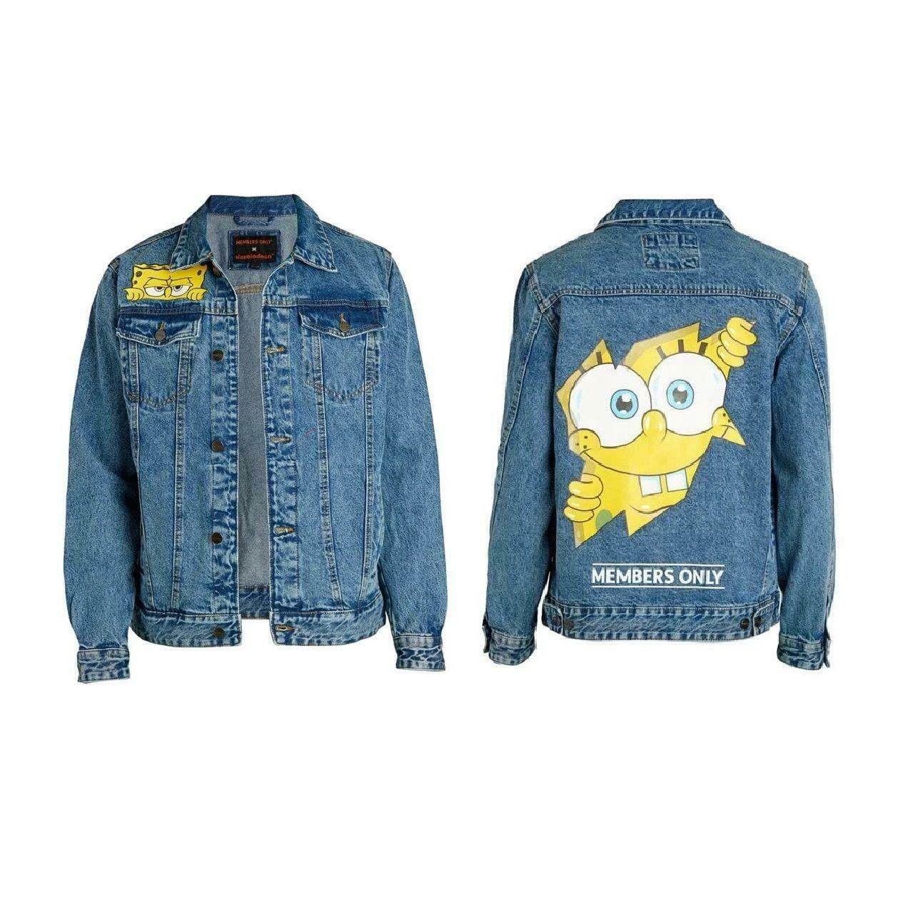 Nickelodeon Spongebob Jean Jacket Mens 