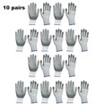 thumbnail image 2 of 10 pares de guantes de trabajo de seguridad, guantes de jardinería, guantes protectores de goma transpirables, 2 of 5