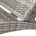 thumbnail image 3 of vidaXL Chaise Longue Pliante avec Coussin en Rotin Gris, 3 of 4