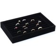 thumbnail image 4 of Soporte para anillos, 4 paquetes de terciopelo con 7 ranuras para anillos, pendientes, bandejas de escaparate, cajón kaili Sencillez, 4 of 5