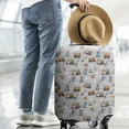 thumbnail image 2 of Cartoon Construction Vehicles Buildings Luggage Cover Fashion Suitcase Cover Baggage Covers Fit 25-28 Inch Luggage (Go Travel), 2 of 5