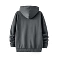 thumbnail image 5 of IAJDKMEK Men's Graphic Zip Up Hoodie Sweatshirt – Y2K Streetwear Jacket with Letter Print & Pocket, Long Sleeve Shirts for Men, Casual Winter Warm Top with Full Zip,Dark Green L, 5 of 5