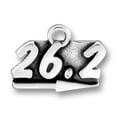 thumbnail image 1 of Sterling Silver 24" 1.2mm Box Chain 26.2 Miles Marathon Pendant Necklace, 1 of 2