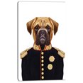 thumbnail image 2 of Funny Boxer Dog in Military Uniform - Animal Canvas Art Print, 2 of 3