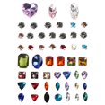 thumbnail image 2 of FRCOLOR Rhinestones 50pcs Crystal Claw Glass Rhinestones DIY Sewing Rhinestones Water Drop Sew On Claw Rhinestones Teardrop with Siliver Flat Base for Garment (Colorful, Mixed Style), 2 of 4