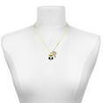 thumbnail image 2 of Delight Jewelry Silver-tone Soccer ball - Crown - Large Goldtone Crystal Initial - P - Charm Necklace, 17.5"+2", 2 of 4