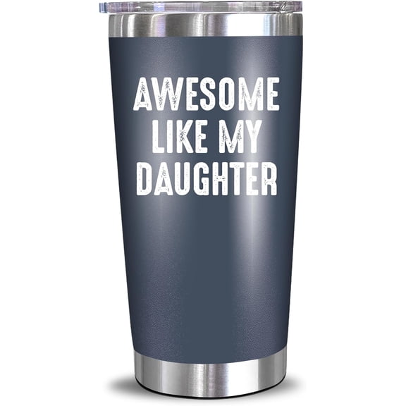 Gifts For Dad - Cool Dad Gifts From Daughter - Unique Birthday Present Ideas For Dad, Father, Husband, Bonus Dad, Step Dad, New Dad From Daughter, Daughter In Law - 20 Oz Tumbler