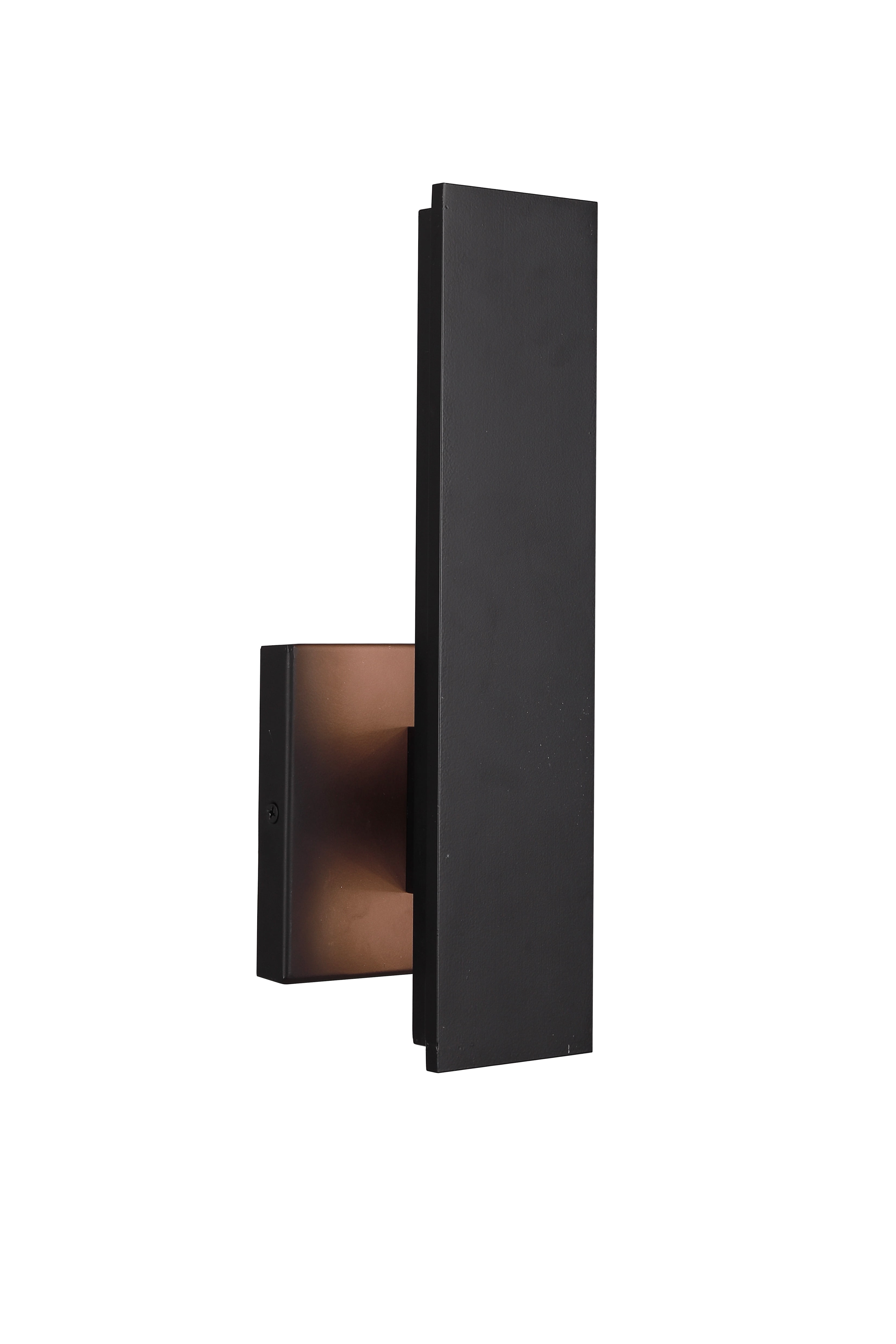 Craftmade 12 in. 1 Light Integrated LED Midnight Finish Outdoor Wall Lantern Sconce