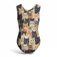 thumbnail image 4 of JAJAHO Girls One Piece Swimsuit Summer Athletic Bathing Suit Cute Cat Printed For Swimming Water Sports 3-14 Years Casual Swimwear, 4 of 4