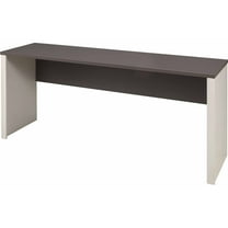 Bestar Connexion Wood Office Credenza in Slate and Sandstone