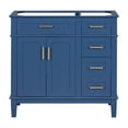 thumbnail image 2 of VISWILD Bathroom Cabinet without Sink, Modern Bathroom Cabinet with Four drawers, Bathroom Cabinet is Suitable for Bathrooms, Apartments, Blue, 2 of 7
