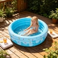 thumbnail image 2 of HOARBOEG Foldable PVC Inflatable Pet Bath Tub - Portable Dog Pool for Small Pets & s Bathing, 85x25cm Mini Swimming Pool with Drain Plug, Outdoor Indoor, 2 of 6