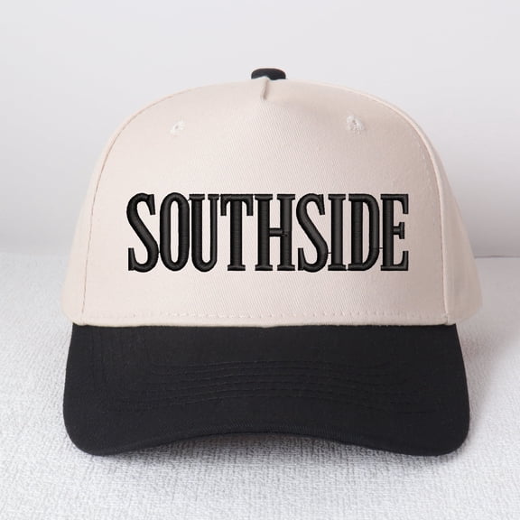 SOUTHSIDE Embroidered Patchwork Trucker Cap | Adjustable Unisex Snapback, City Pride Essential