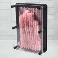 thumbnail image 2 of Classic 3-Dimensional Pin Art Board Metal Silver Toy Learning Gift for Sculptures- Large Size (Pink), 2 of 7