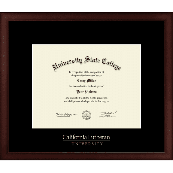 California Lutheran University Diploma Frame, Document Size 11" x 8.5"