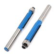 thumbnail image 1 of Unique Bargains Woodworking 1/4' x 5/16' Silver Tone Blue Flush Trim Router Bit Tool 2 Pcs, 1 of 1