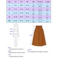 thumbnail image 3 of Belle Poque Women Vintage Skirt with Belt Elastic High Waist Flared A-Line Skirt Midi Skirt, 3 of 8