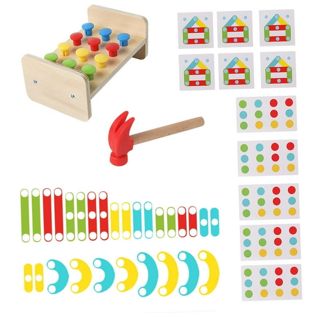 Mostrando juguetes para golpear a color cognitivo interactivo forma de tallo clasificación de la forma del tallo del juego del juego del juego de