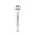 thumbnail image 3 of Angara Natural 0.24 Ct. Emerald Solitaire Ring in 14K White Gold for Women (Ring Size: 3.5), 3 of 10