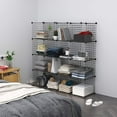thumbnail image 4 of Wire Cube Storage, 16-Cube Organizer Metal Grids Storage, Storage Bins Shelving, Modular Bookshelf Shelves, DIY Closet Cabinet Ideal for Bedroom, Office 48.4”L x 12.4”W x 48.4”H White, 4 of 13