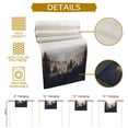 thumbnail image 5 of Forest Misty Foggy Tree Table Runner, Autumn Thanksgiving Kitchen Dining Table Decoration for Home Party Decor 13x48 Inches, 5 of 9