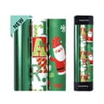 thumbnail image 4 of WMGHA Christmas Decorations Ornaments Christmas Wrapping Paper 17”×120“ Green Kraft Paper 3 42 Sq Ft Santa and Snowflake Wrapping Paper Shiny, 4 of 9
